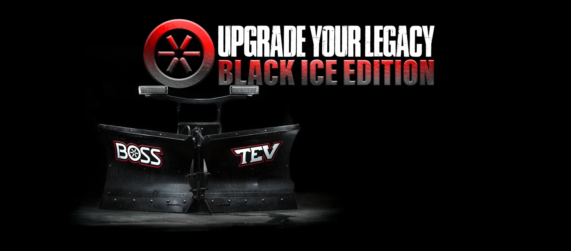 BOSS TEV trip-edge V-plow, Black Ice Edition